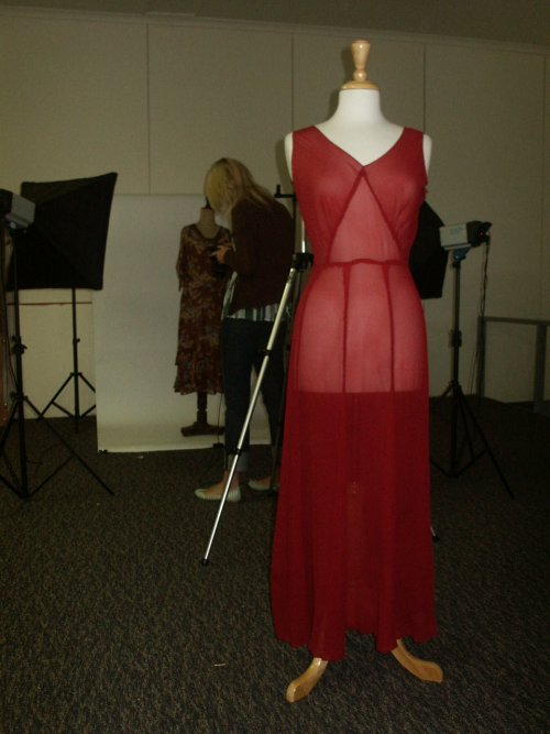 30s burgundy silk gown